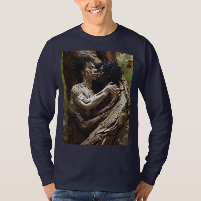 Camiseta Dois Amantes: Um Homem Branco, Uma Menina Negra (Frente)