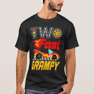 Camiseta Dois Aniversário Da Família De Carros De Corrida R