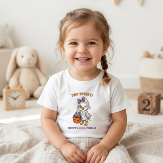 Camiseta Dois Aniversário de 2 Anos Assustador da Múmia Peq