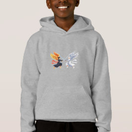 Camiseta Dois anjos com espada grande com asas abertas