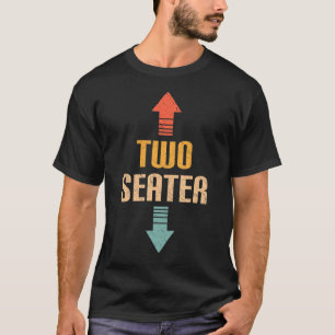 Camiseta Dois assentos 2 Sentados Seta Pai Piada Seta de  H