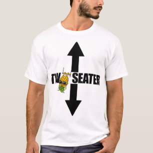 Camiseta Dois assentos ao contrário do abacaxi dois assento