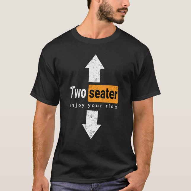 Camiseta Dois assentos Swinger Ameaça Pai Humor Adulto (Frente)