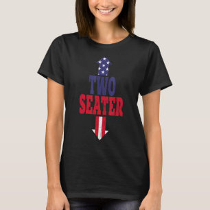 Camiseta Dois assentos Usa 4 De Julho, Adulto Malvado