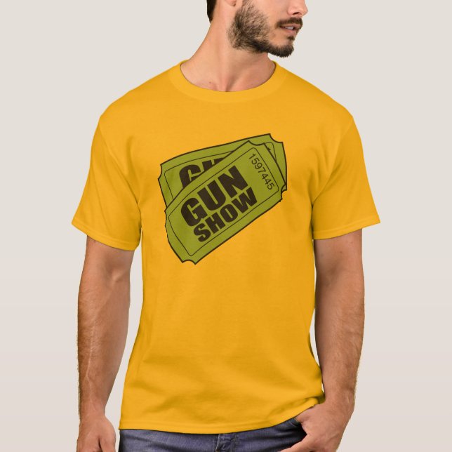 Camiseta Dois bilhetes à mostra de arma (Frente)