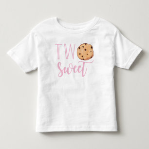 Camiseta Dois Biscoitos Cor-de-Rosa Doces de Aniversário
