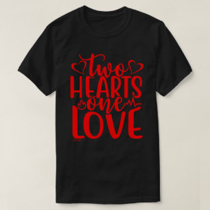 Camiseta DOIS CORAÇÕES, UM presente de dia de os namorado