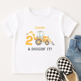 Camiseta Dois & Diggin' Nome do segundo aniversário de Cons