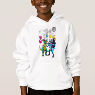 Camiseta Dois dinossauros dançando como se estivessem numa 