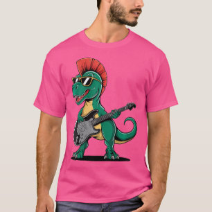 Camiseta Dois Dinossauros Legal Punk Rock Com Música Engraç