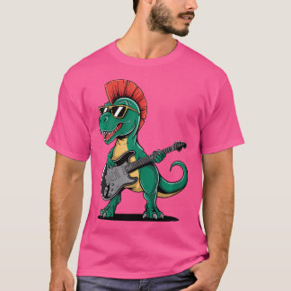 Camiseta Dois Dinossauros Legal Punk Rock Com Música Engraç
