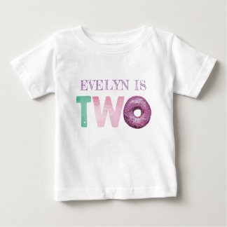 Camiseta Dois Doughnut Aniversário Personalizado