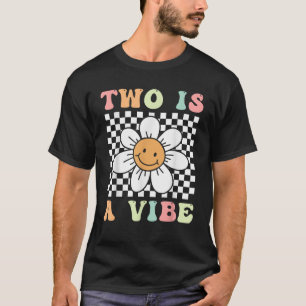 Camiseta Dois é uma margarida de segundo aniversário de Gro