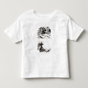 Camiseta Dois esboços para a jangada do Medusa, c.1819