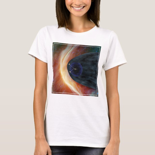 Camiseta Dois Espaçadores Voyager Explorando Espaço Turbule (Frente)