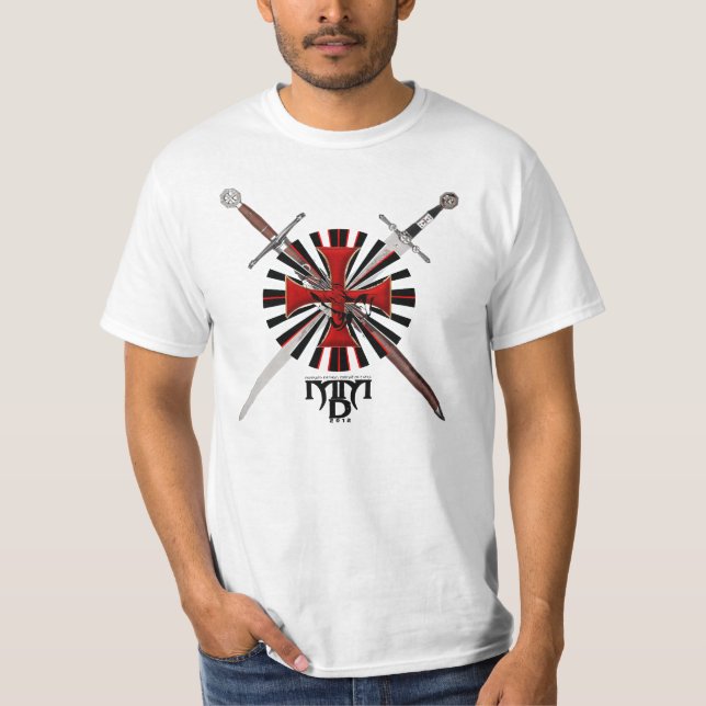 Camiseta Dois espadas com cruz de templário (Frente)