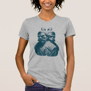 Camiseta Dois Estatuetas de Samurai Japoneses Design