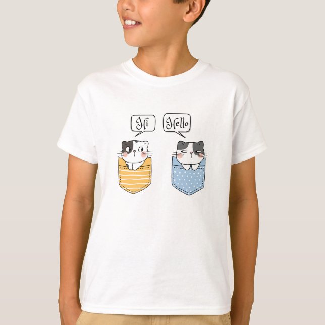 Camiseta dois gatos (Frente)