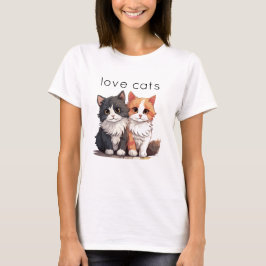 Camiseta Dois Gatos De Gatinhos Gelados