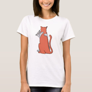 Camiseta Dois Gatos Embrçam a Amizade