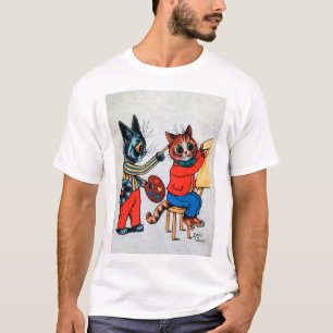 Camiseta Dois Gatos Pintores, Louis Wain