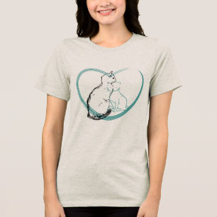 Camiseta Dois Gatos Se Abraçando