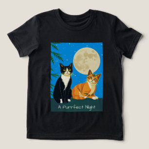 Camiseta Dois Gatos Sob A Lua Completa