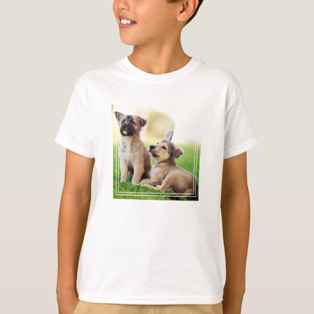 Camiseta Dois German shepherd (Frente)