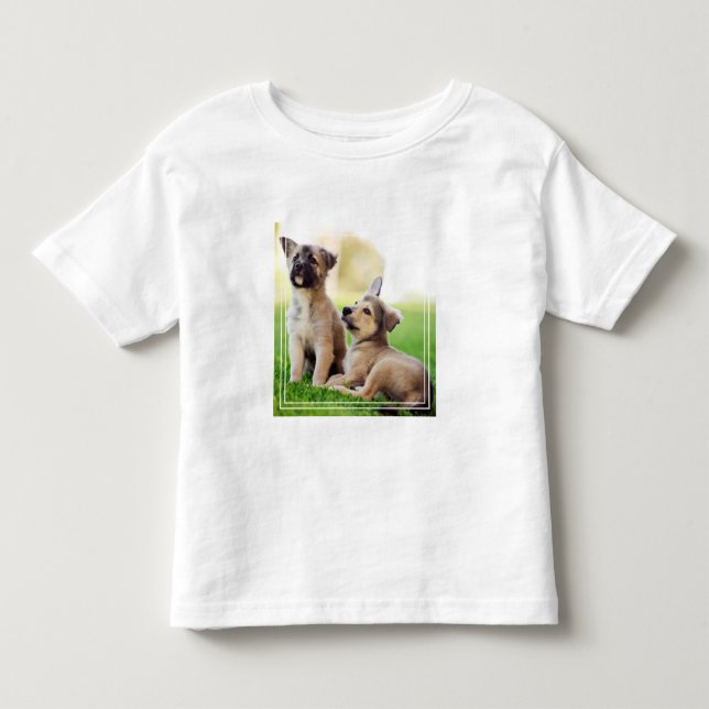 Camiseta Dois German shepherd (Frente)