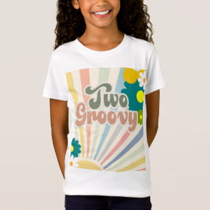 CAMISETA DOIS GROOVY, 2º ANIVERSÁRIO, SOL, ARCO-ÍRIS