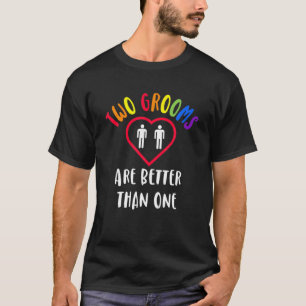 Camiseta Dois grupos são melhores que um Gay LGBT envolvid