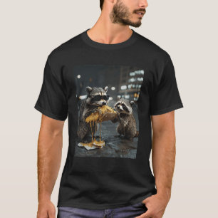 Camiseta Dois Guaxinins Comendo Lixo de Taco Queijoso Panda