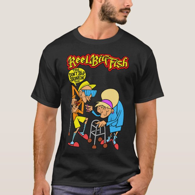 Camiseta Dois Homens Velhos Com Tipografia (Frente)