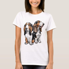 Camiseta Dois Hounds Basset