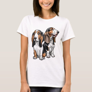 Camiseta Dois Hounds Basset