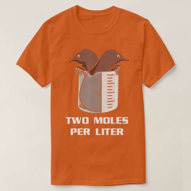 Camiseta Dois Moles Por Litro Biologia Ortoada Química Biól (Frente do Design)