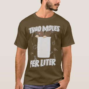 Camiseta Dois Moles por Litro de Ciência Química