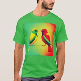 Camiseta Dois Namorados de Pássaros do Amor