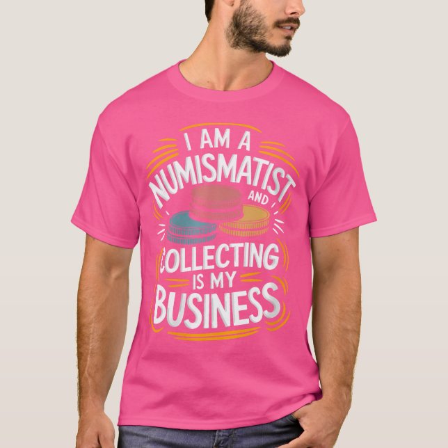 Camiseta Dois Numismáticos Numismáticos Para Coleta De Moed (Frente)