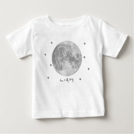 Camiseta Dois o segundo aniversário da Lua Silver Boy