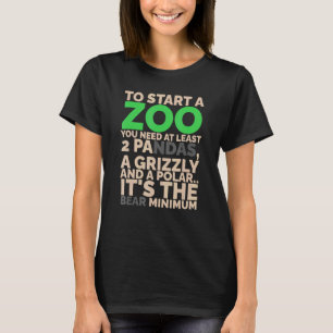 Camiseta Dois Pandas Um Grizzle E Um Zoodetentor Do Urso Po