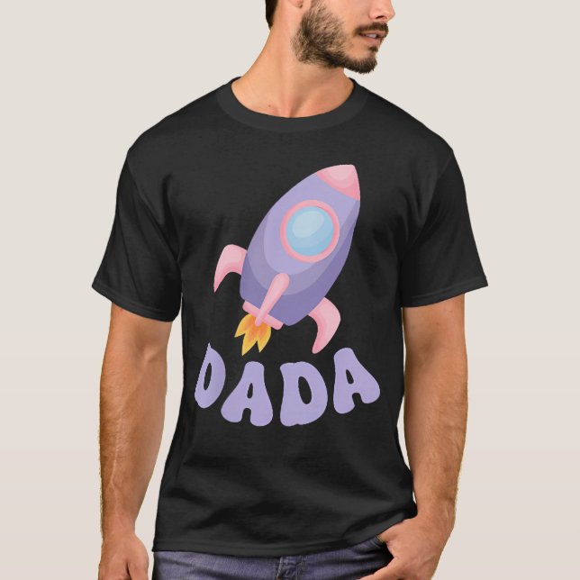 Camiseta Dois Para A Lua Papai Da Menina Do Aniversário Ast (Frente)