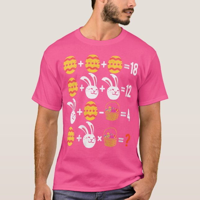 Camiseta Dois Páscoas De Operações Teste De Matemática Ea (Frente)