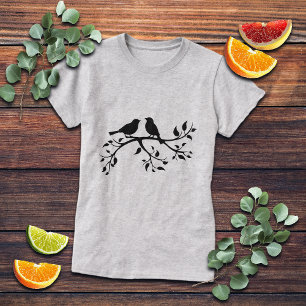 Camiseta Dois Pássaros em um Galho