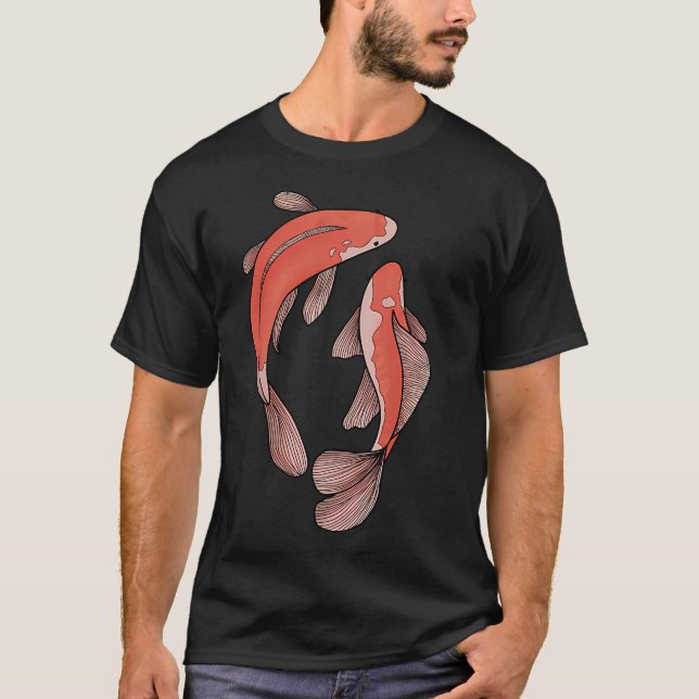 Camiseta Dois peixes koi (Frente)