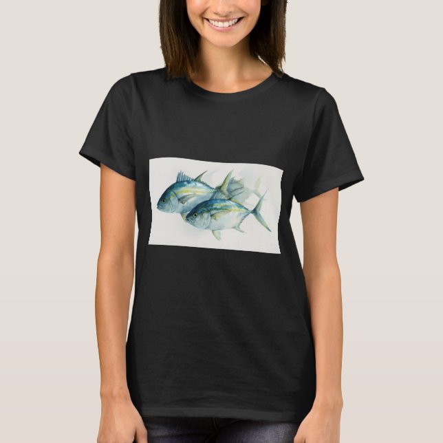Camiseta Dois peixes nadando na água (Frente)