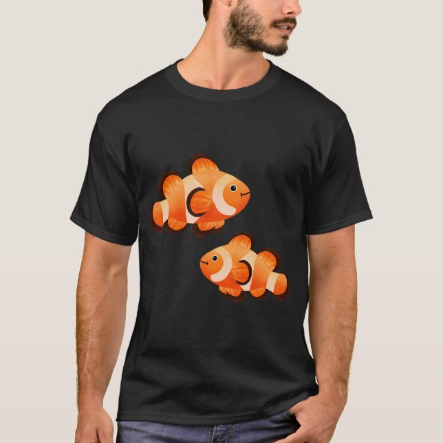 Camiseta Dois Peixes-Palhaço Fofos (Frente)