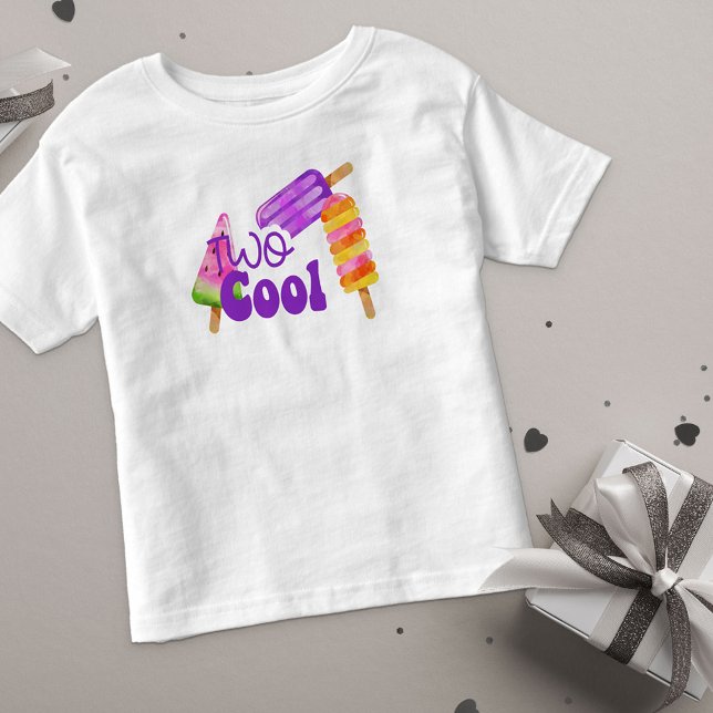 Camiseta Dois picolé segundo aniversário de Meninas Legal (Criador carregado)
