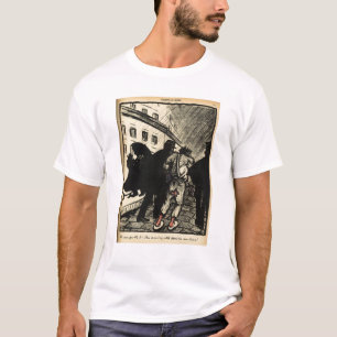 Camiseta Dois polícias levam embora uma caminhada vestida