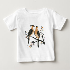 Camiseta Dois Pombos Cortados Estêncil Estilo Retrô 7